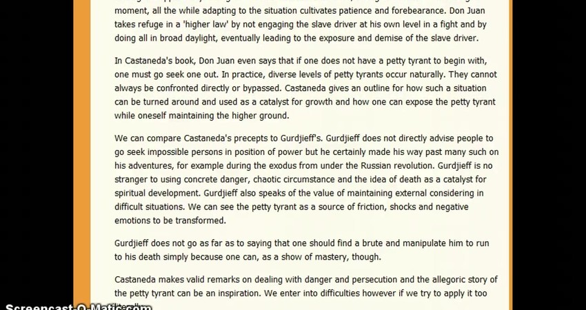 Unlocking the Power of Petty Tyrants: A Journey Through Castaneda’s Teachings